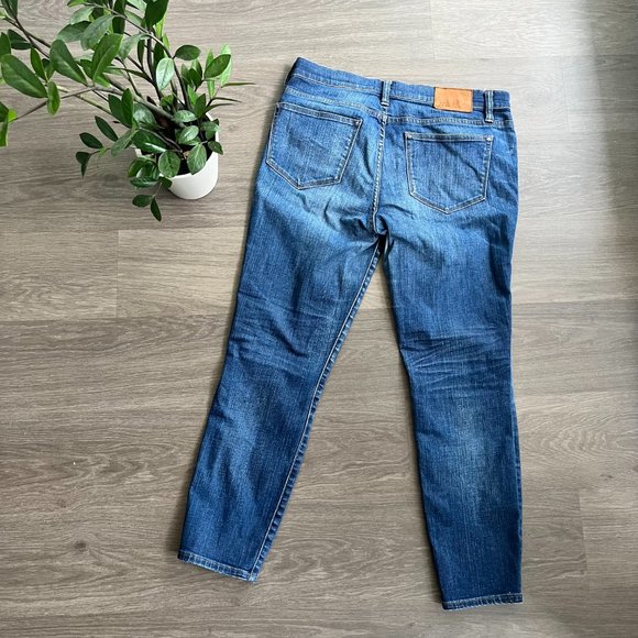 J Crew Blue "Toothpick" Mid-Rise Cropped Skinny Jeans - Picture 9 of 12